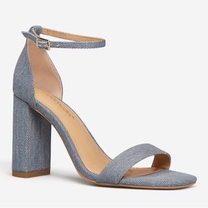 Kyla Block Heeled Sandal denim heels
